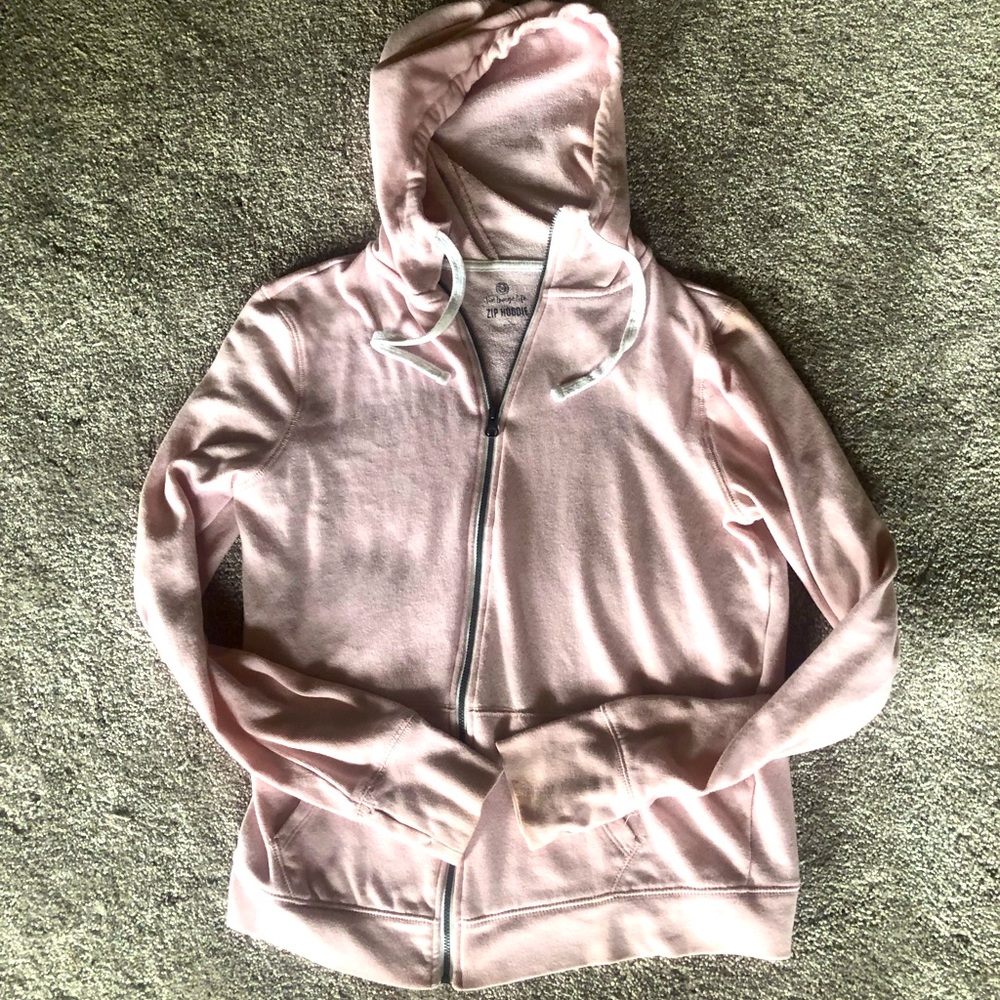 Women’s pink zip hoodie size large